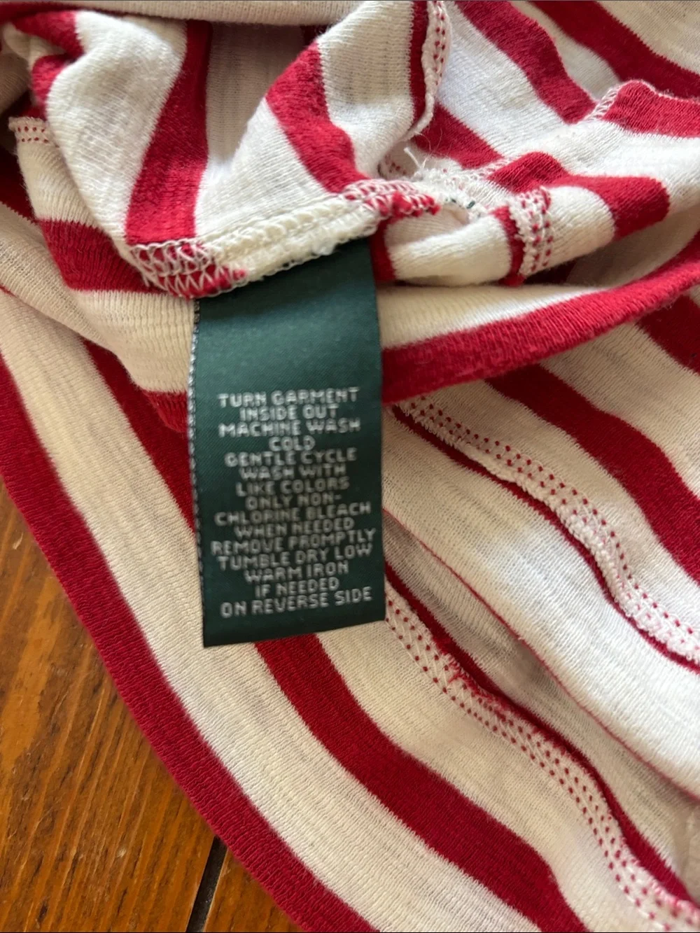 Vintage LRL Ralph Lauren Nautical Red & White Striped Tee Women’s Size PS